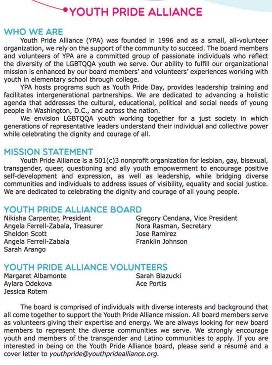 Youth Pride Alliance: Who We Are