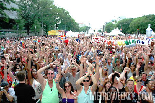 Capital Pride Festival view from the main stage