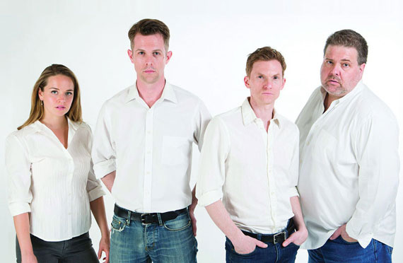 The Cast Cock Liesel Allen Yeager, Ben Cole, Scott Parkinson and Bruce Dow Photo by Igor Dmitry