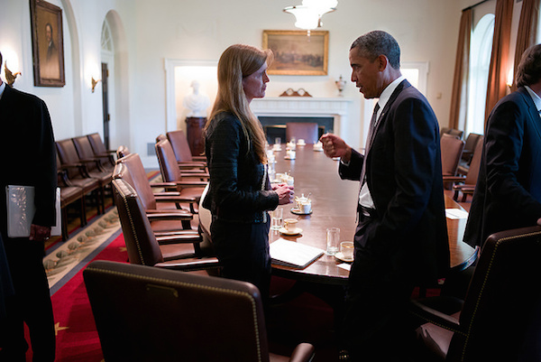 Photo: Samantha Power and Barack Obama. Credit: Official White House Photo by Pete Souza.