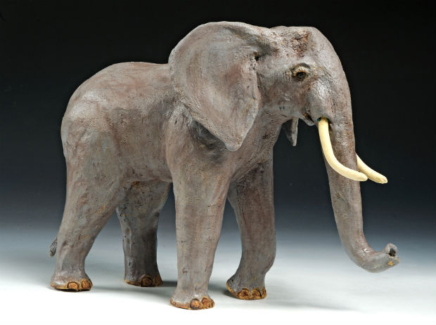 Elephant Sculpture by Trinka Roeckelein