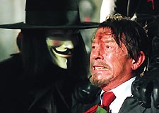 V for Vendetta: Hugo Weaving and John Hurt