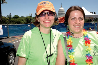 Capital Pride ED Dyana Mason with volunteer