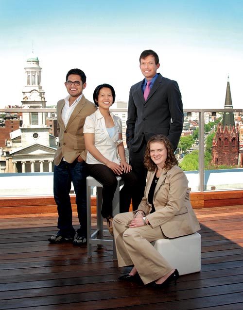 The 2010 Next Generation Awardees (left to right): Harjant Gill,  Hyacinth Alvaran, Andrew Barnett, Amy Loudermilk 