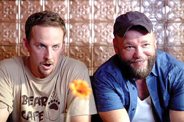 Bearing it all: Stephen Guarino (L) and Brian Keane