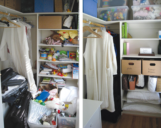 Combating clutter: Before (l) and after (r)