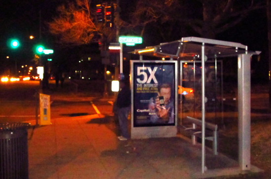 Bus stop at East Capitol and Sycamore NE