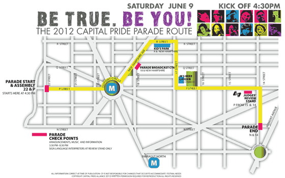 Pride 2012 Parade Map