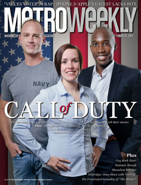 Metro Weekly's ''Call of Duty'' cover