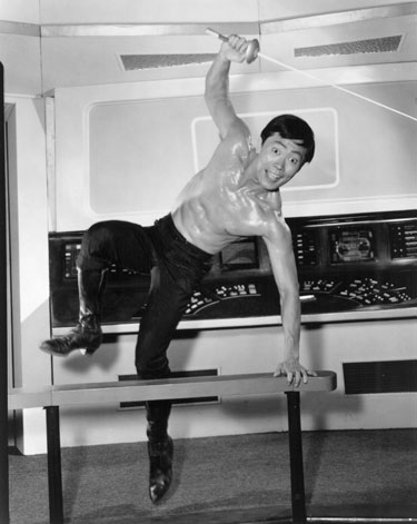 George Takei as Mr. Sulu on the set of ''Star Trek''
