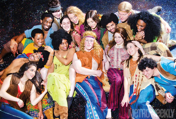 Cast of ''Hair'' at Andrew Keegan Theatre
