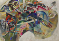 Kandinsky Painting with White Border