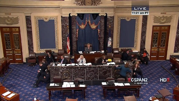 Image: U.S. Senate. Credit: Screenshot via C-SPAN.