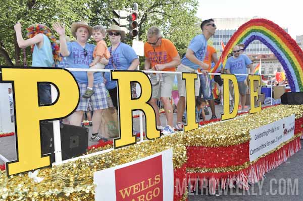 Wells Fargo float at Capital Pride Parade (Click for more photos)