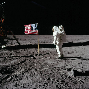 Buzz Salutes the U.S. Flag