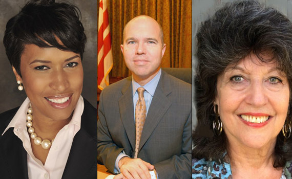 Muriel Bowser, David Catania and Carol Schwartz
