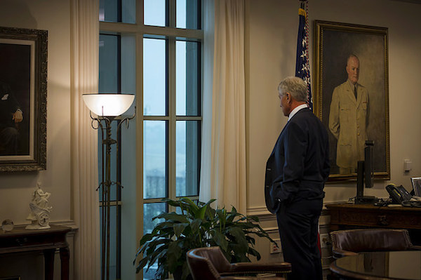 Chuck Hagel - Credit: Master Sgt. Adrian Cadiz/Pentagon