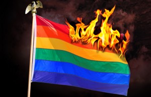 gay, lgbtq, pride, flag, fire