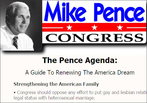 Image composite from Archive.org's snapshot of MikePence.com, dated April 17, 2000