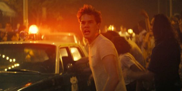 A still shot of the movie "Stonewall," featuring Jeremy Irvine (Credit: Roadside Attractions).