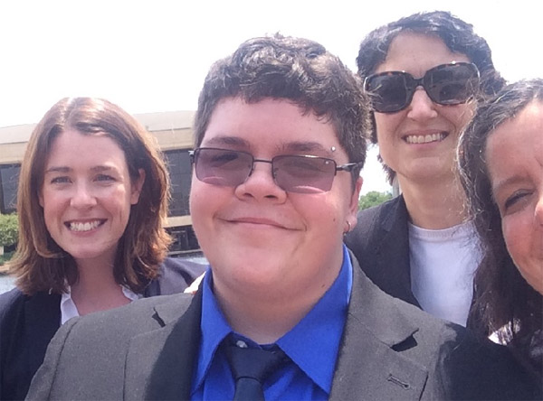 Gavin Grimm and legal team - Photo: via ACLUVA.org