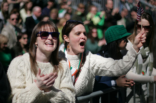 Revelers at New York's St. Patrick's Day Parade (Photo: Sgt. Randall Clinton, via Wikimedia Commons).