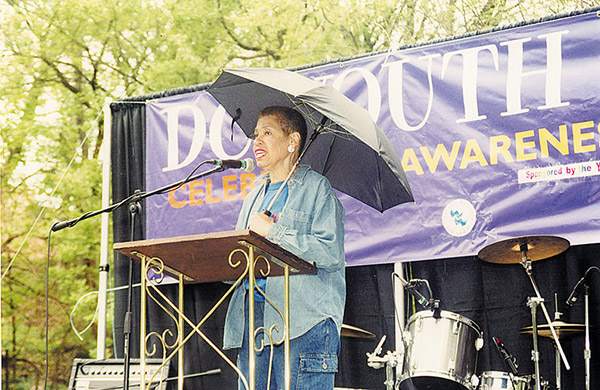 Eleanor Holmes Norton speaking at Youth Pride - File photo / Metro Weekly