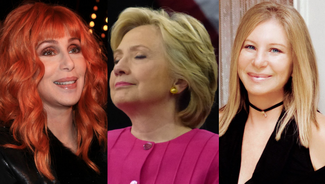 Cher, Hillary Clinton and Barbra Streisand, Photos (L-R): Ian Smith (Flickr), Neverbutterfly (Flickr), What Matters Most (Album)