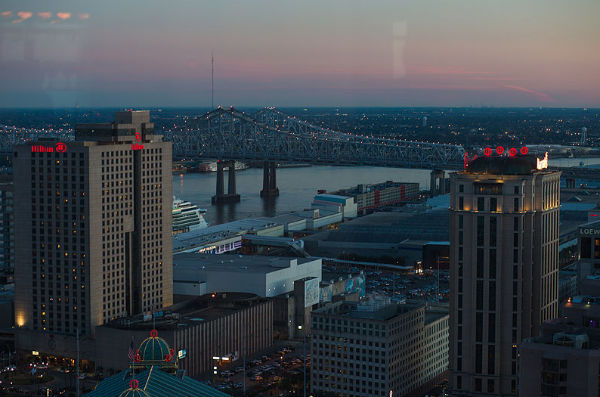 New Orleans skyline as seen from Canal Street - Photo: Lara Farhadi, via Wikimedia.