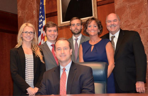 Texas Supreme Court Justice John Devine and his staff - Photo: Facebook.