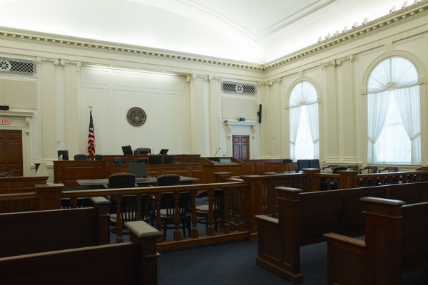 A courtroom in the U.S. Courthouse in Tallahassee, Fla. - Photo: Carol M. Highsmith, via Wikimedia.