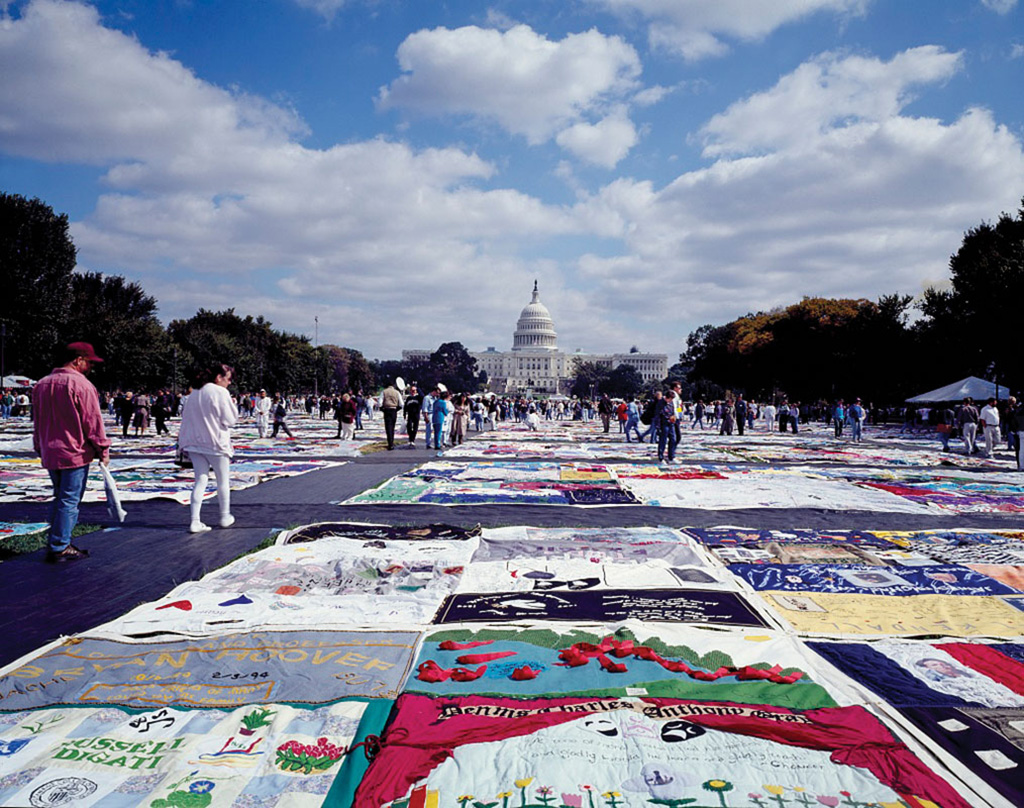 aids quilt, coronavirus, covid-19, masks