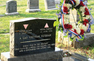 Leonard Maltovich gravesite with wreath