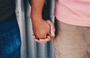 gay, couple, hold hands