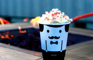Mix of vodka, white chocolate, and marshmallows topped off with edible glitter