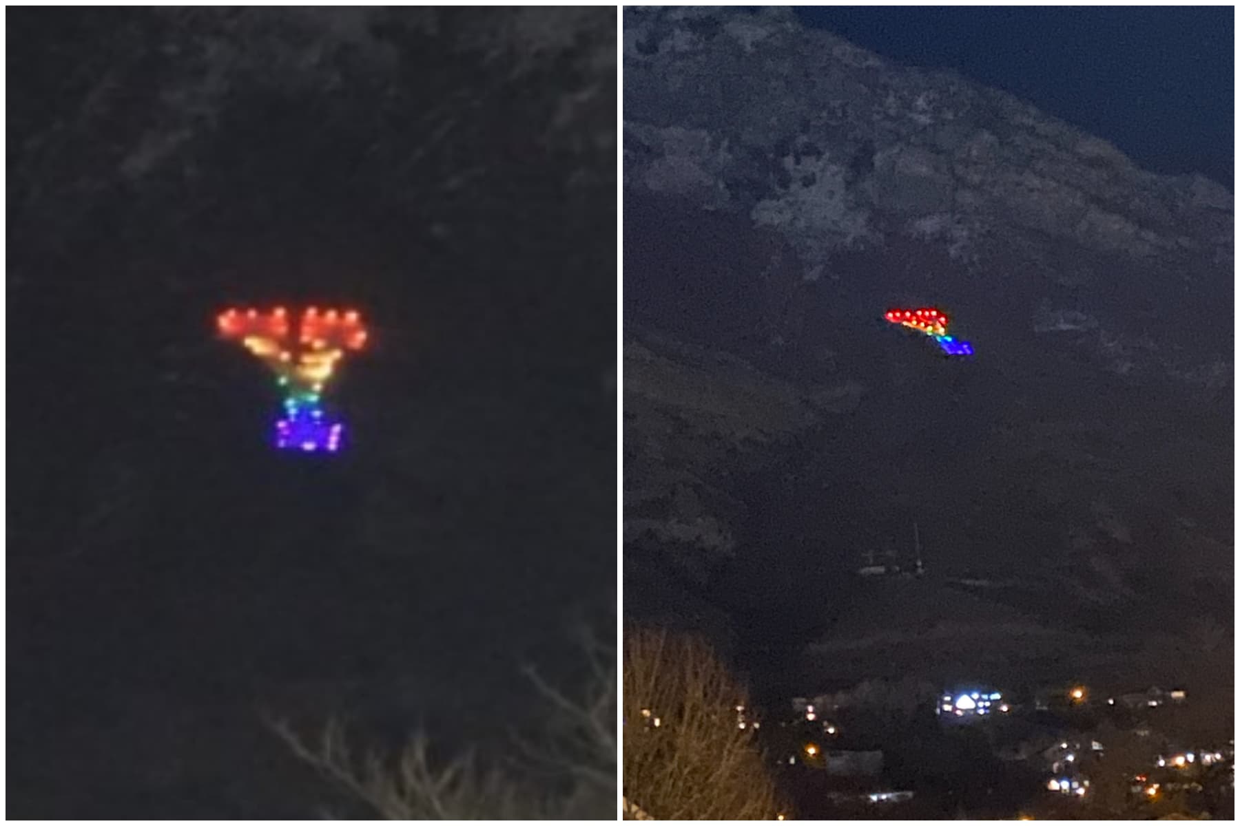 Brigham Young University Rainbow Y Sign BYU