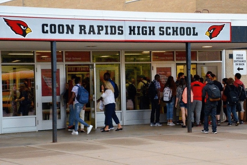 A photo of the school that allegedly stopped a trans teen from using the boys' locker room