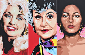 Dolly Parton, Bea Arthur and Pam Grier -- By David Amoroso