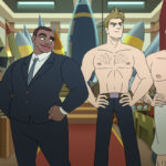 Q-Force: Patti Harrison as Stat, Wanda Sykes as Deb, Sean Hayes as Mary, and David Harbour as Buck -- Image courtesy of Netflix