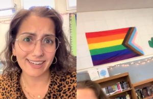 Kristin Pritzen, teacher, pride flag