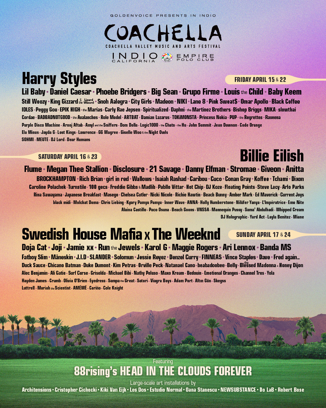 Coachella 2022 poster Metro Weekly