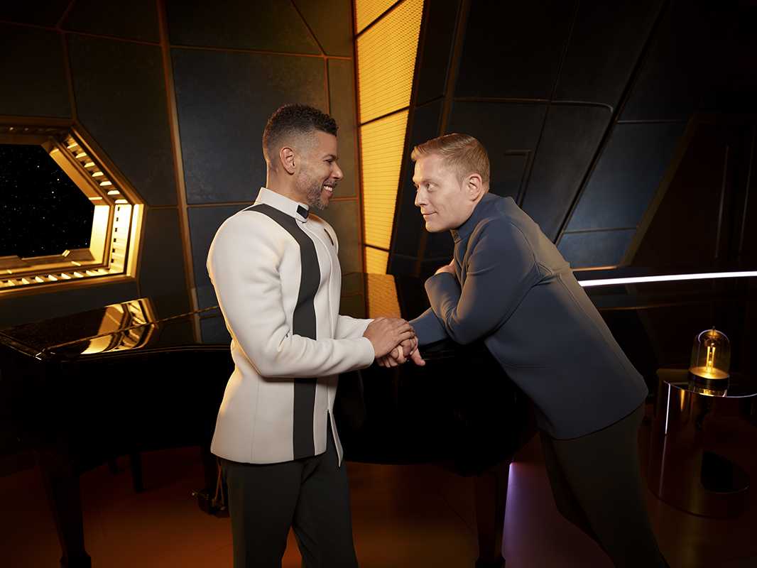 Star Trek: Discovery. Wilson Cruz and Anthony Rapp -- Photo: Brendan Meadows/Paramount+ 
