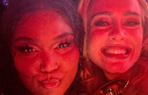 Lizzo with Adele at the Grammy Awards