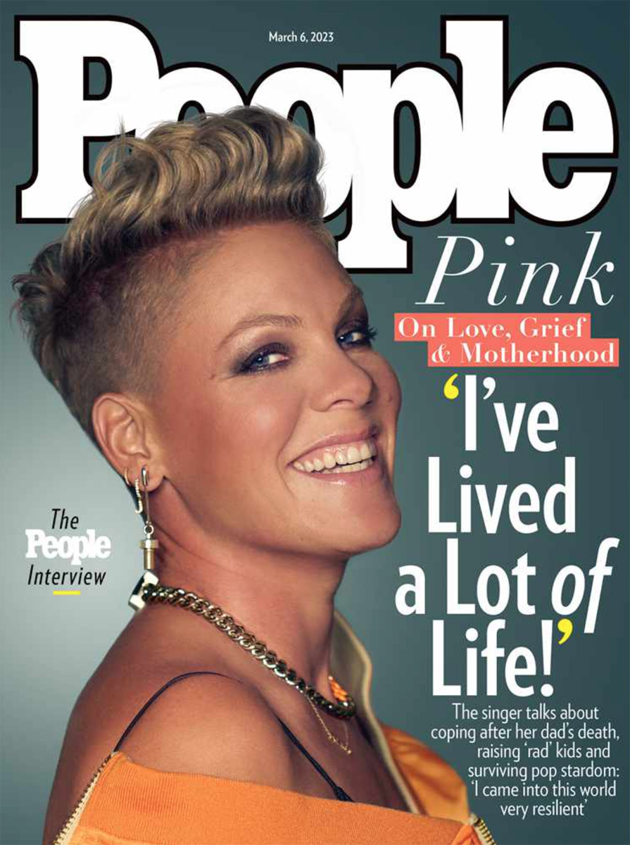 Pink on cover of People Magazine