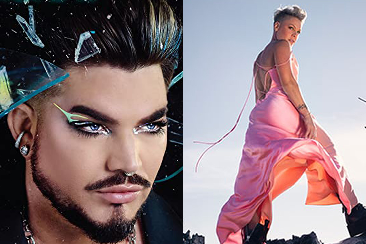 Adam Lambert and Pink album covers
