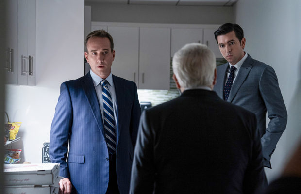 Matthew Macfadyen, Brian Cox, and Nicholas Braun in 'Succession' - Photo: HBOMax