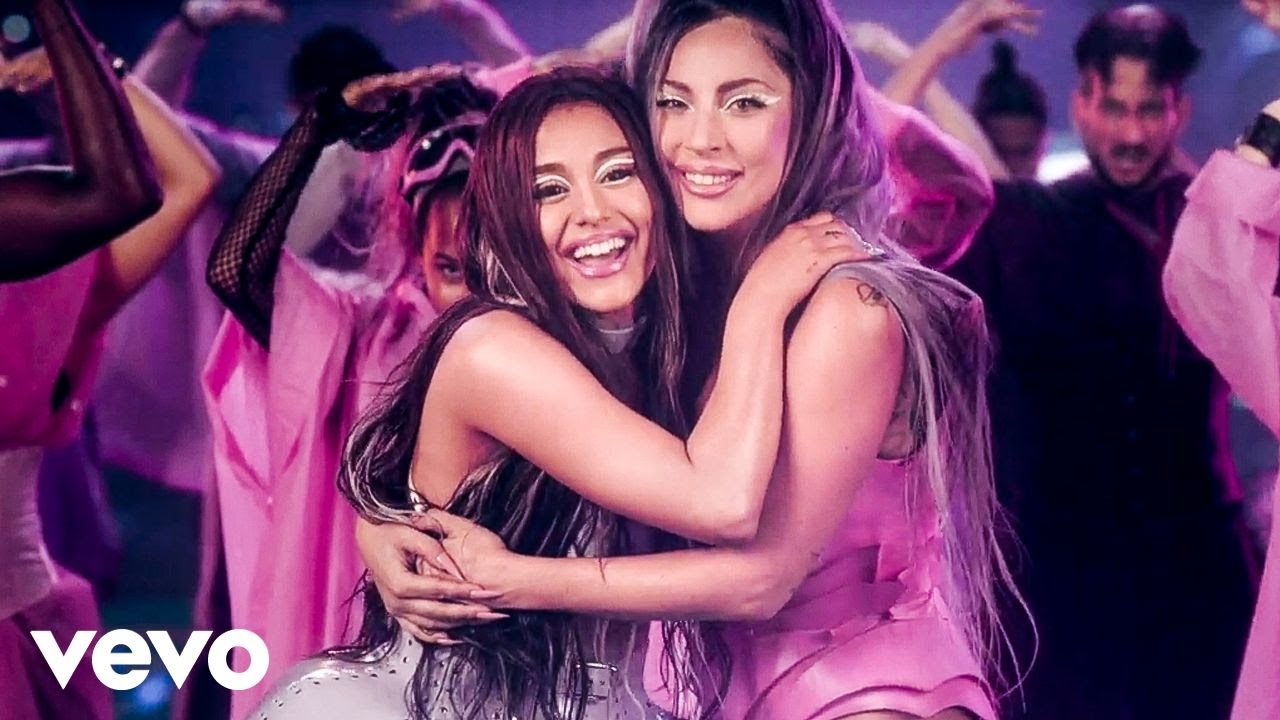 Ariana Grand and Lady Gaga -- Photo via Youtube/Vevo