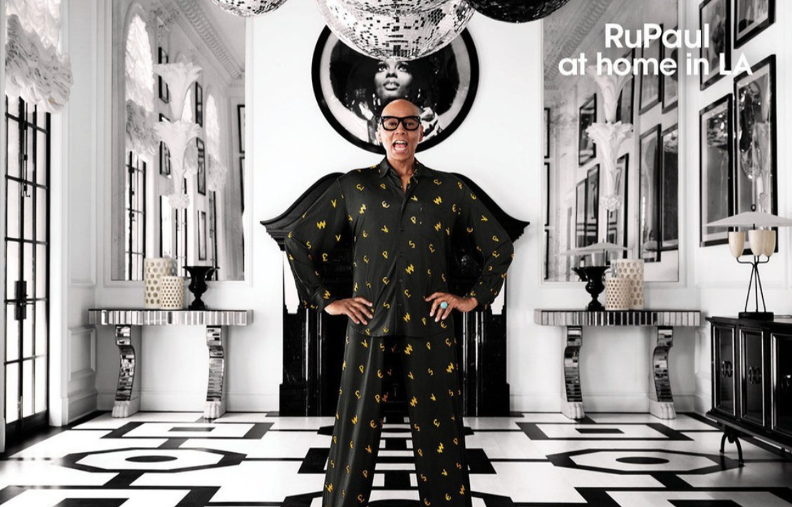 RuPaul on the cover or Architectural Digest (credit: Douglas Friedman) (instagram.com)