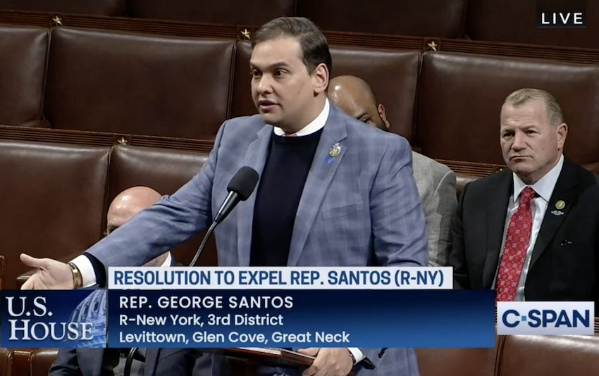 GOP Rep. George Santos, facing possible expulsion, defends himself on House  floor - ABC News