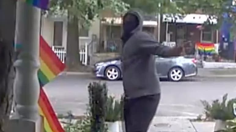 Masked attacker caught on video - Screenshot: WUSA